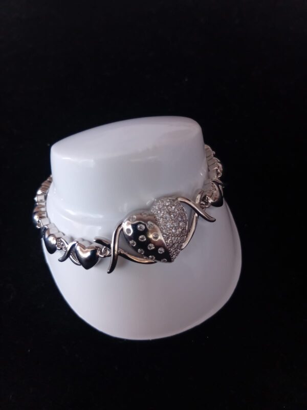 Pulsera zirconia oro laminado