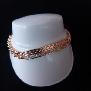 Esclava con zirconia oro laminado