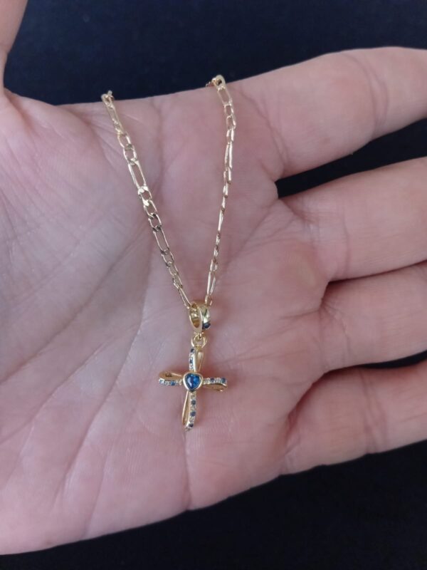 Cruz chica oro laminado