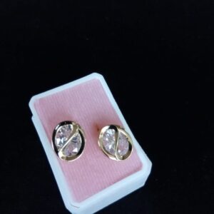 Arete poste mariposa oro laminado