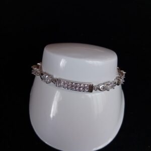 Pulsera zirconia  oro laminado