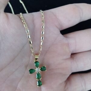 Cruz chica oro laminado
