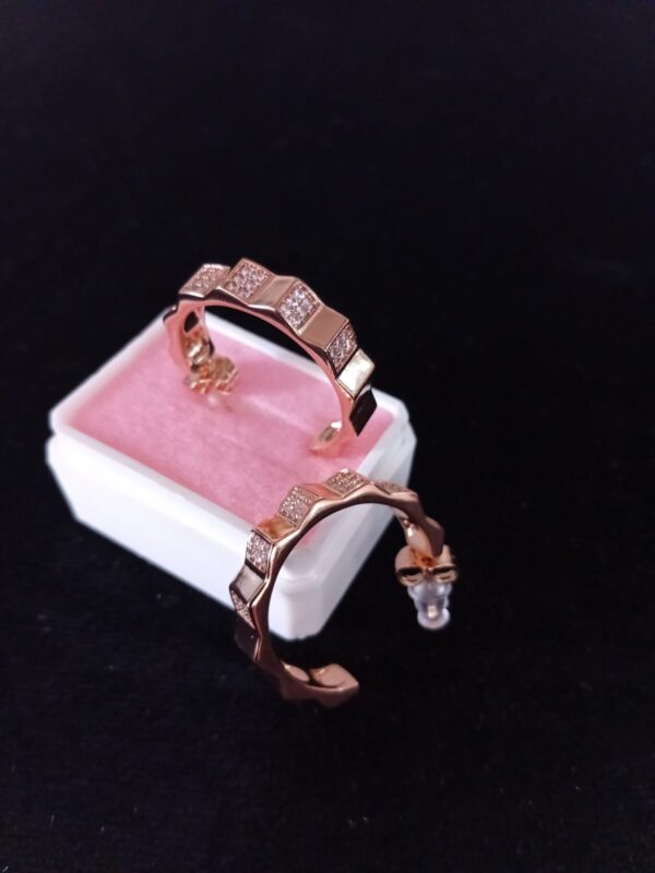 Arracada zirconia oro laminado