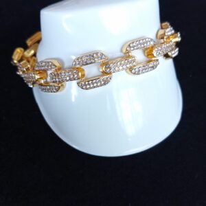 Pulsera cubana oro laminado