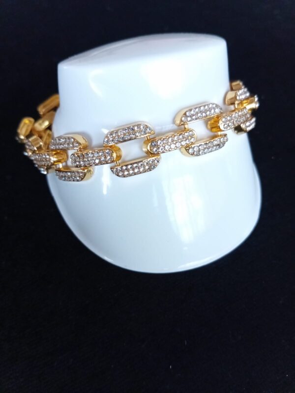 Pulsera cubana oro laminado