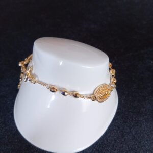 Pulsera denario oro laminado
