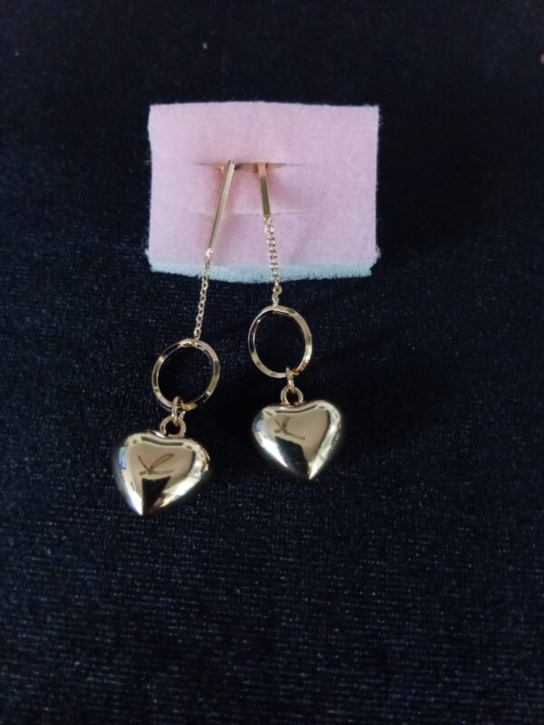 Arete largo oro laminado