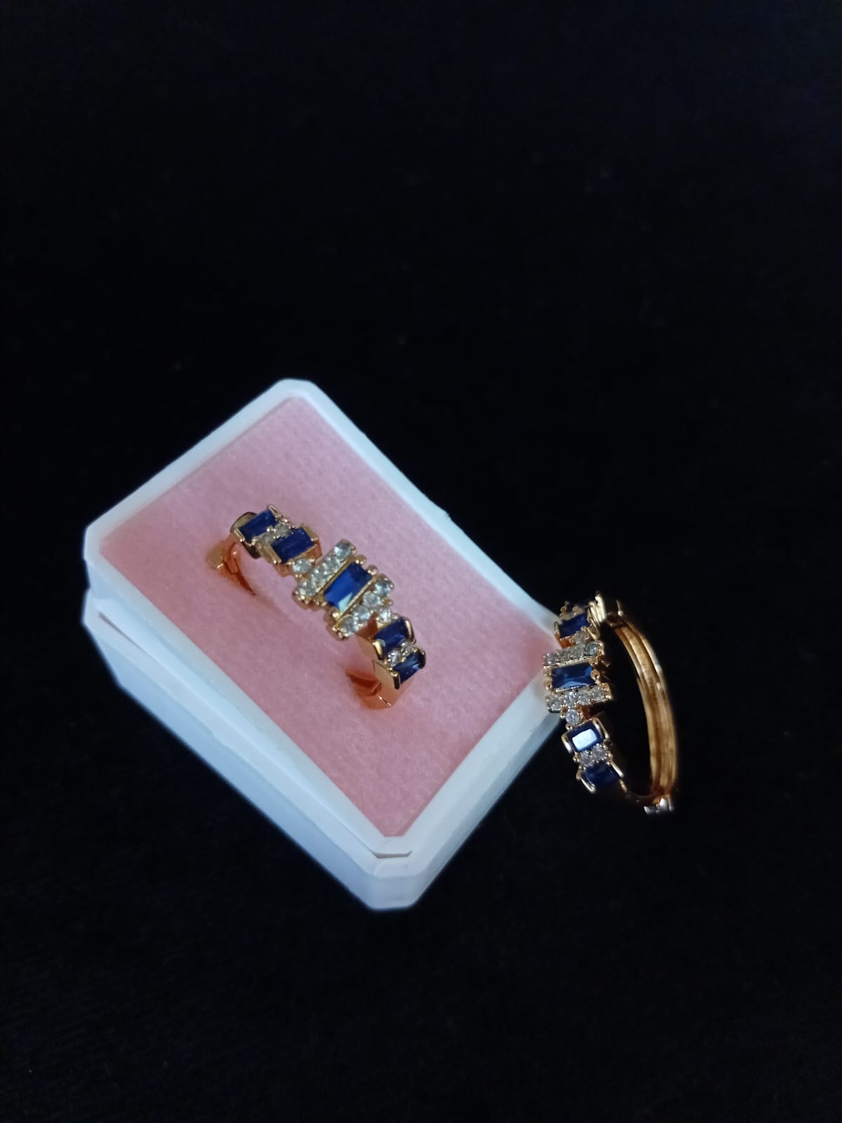 Arracada zirconia oro laminado