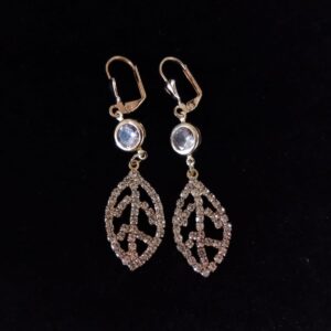 Arete largo oro laminado