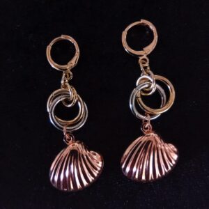 Arete largo oro laminado