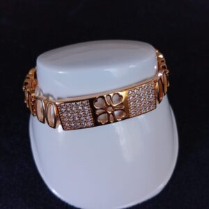 Esclava con zirconia oro laminado