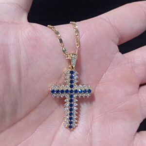 Cruz mediana  oro laminado