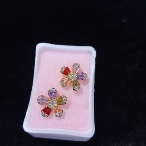 Arete poste mariposa oro laminado