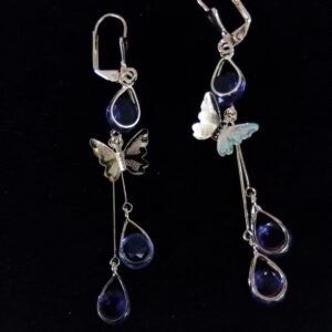 Arete largo oro laminado