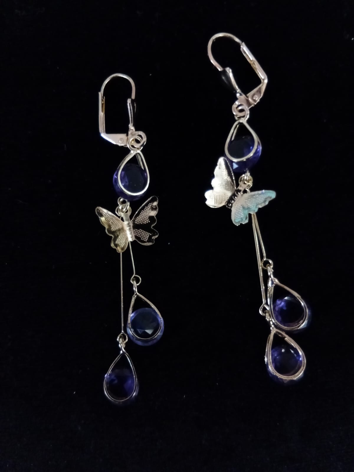 Arete largo oro laminado