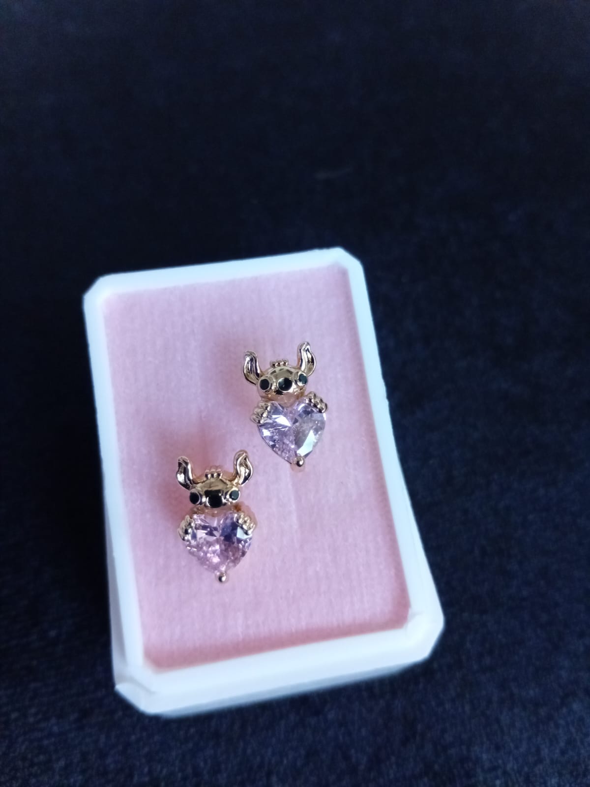 Arete poste mariposa oro laminado