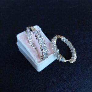 Arracada zirconia oro laminado