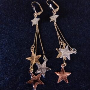 Arete largo oro laminado