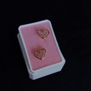 Arete poste mariposa oro laminado
