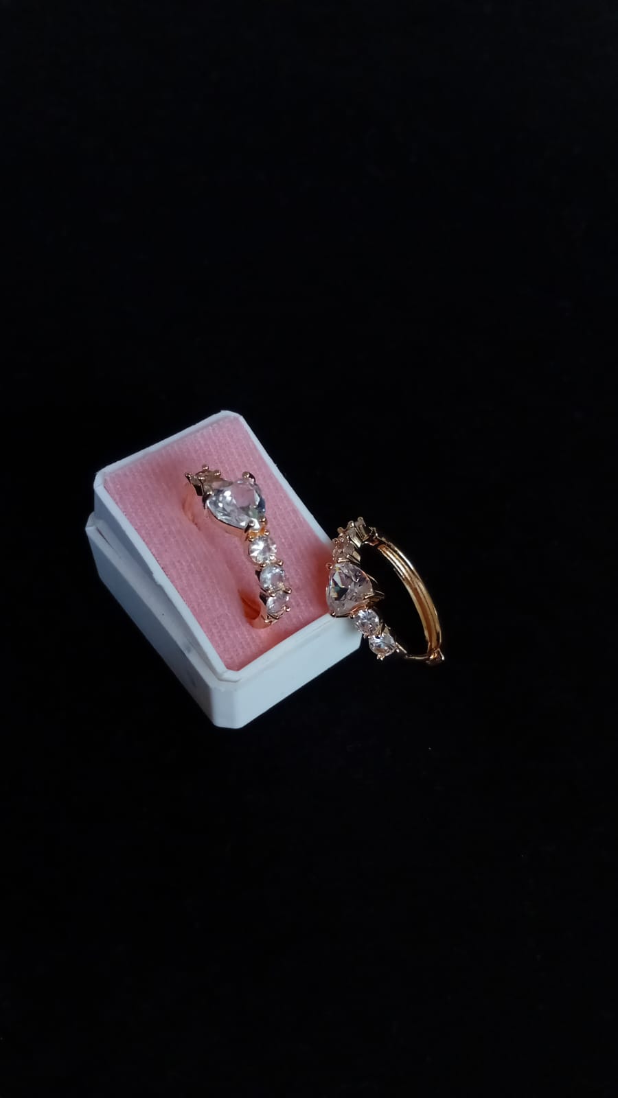 Arracada zirconia oro laminado