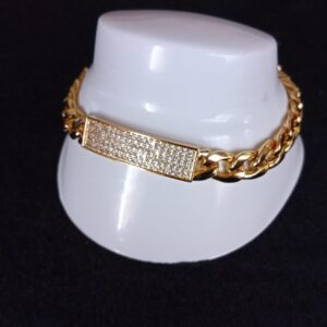 Esclava dama c/zirconia oro laminado