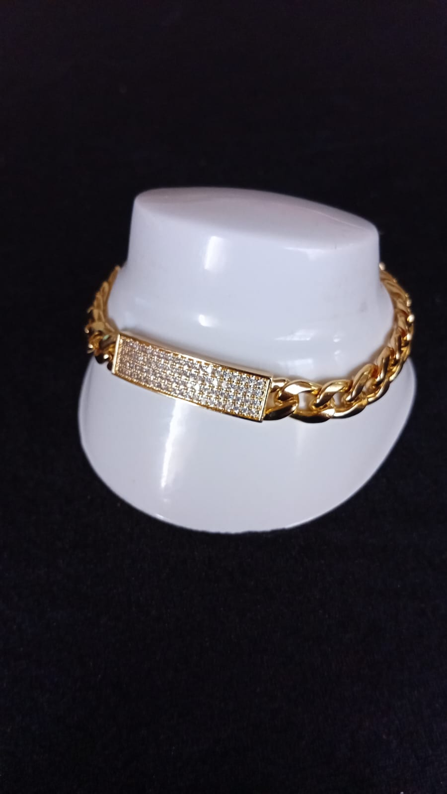 Esclava dama c/zirconia oro laminado