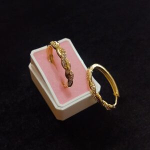 Arracada zirconia oro laminado