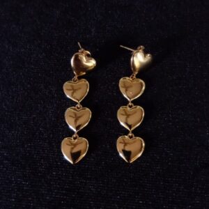 Arete largo oro laminado