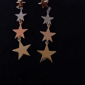 Arete largo oro laminado