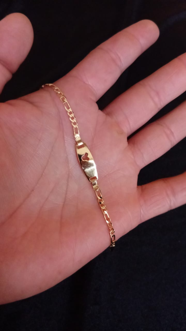 Esclava niños oro laminado