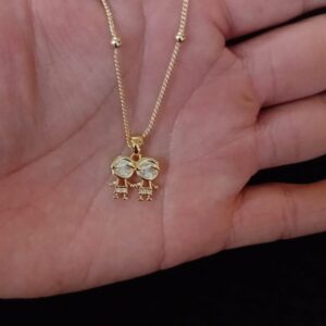 Dijes niños oro laminado