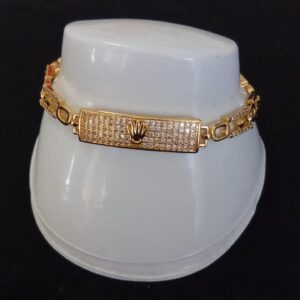 Esclava c/zirconia oro laminado