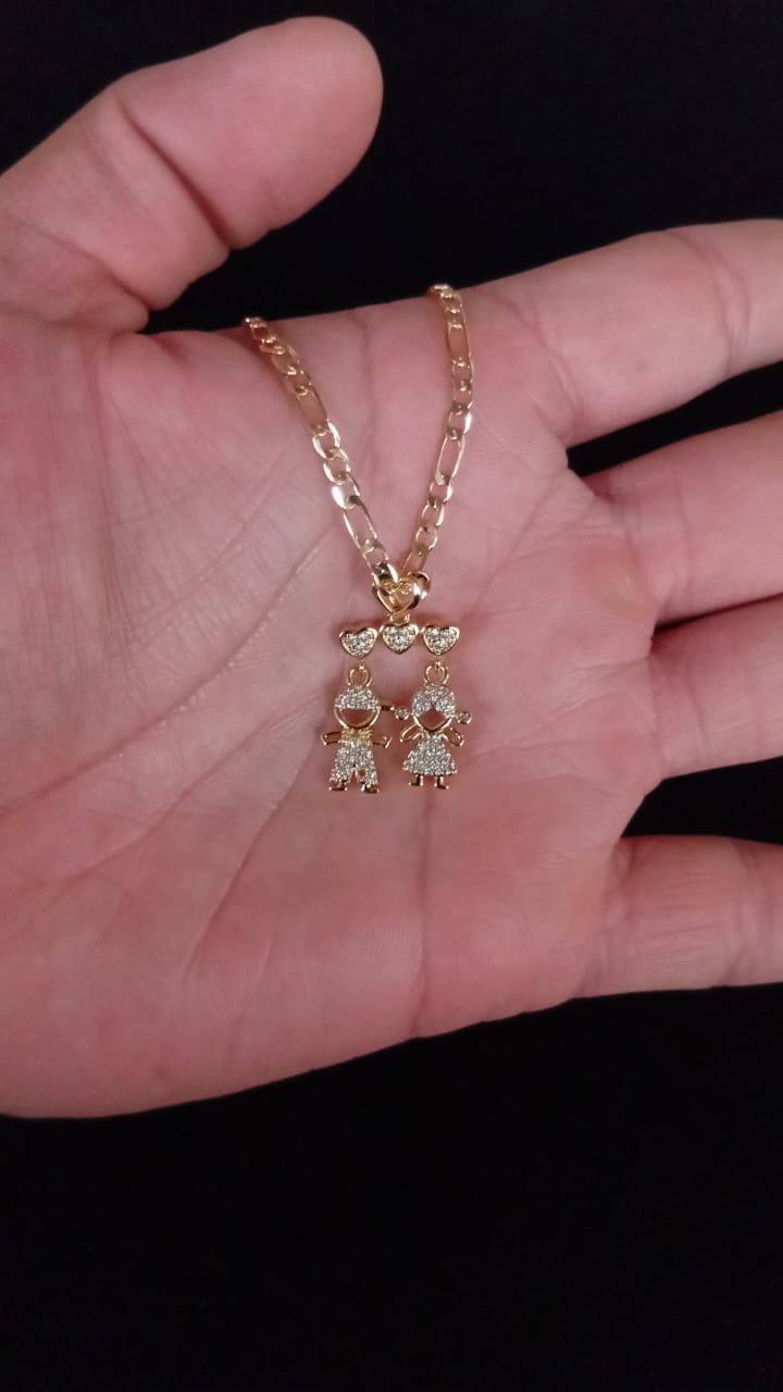 Dijes niños oro laminado