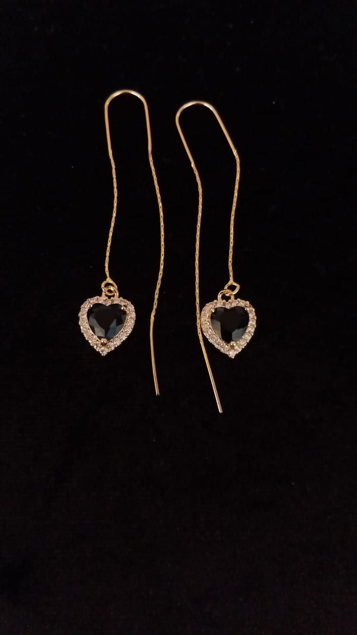 Arete largo oro laminado