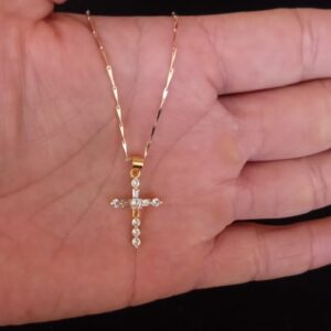 Cruz chica oro laminado