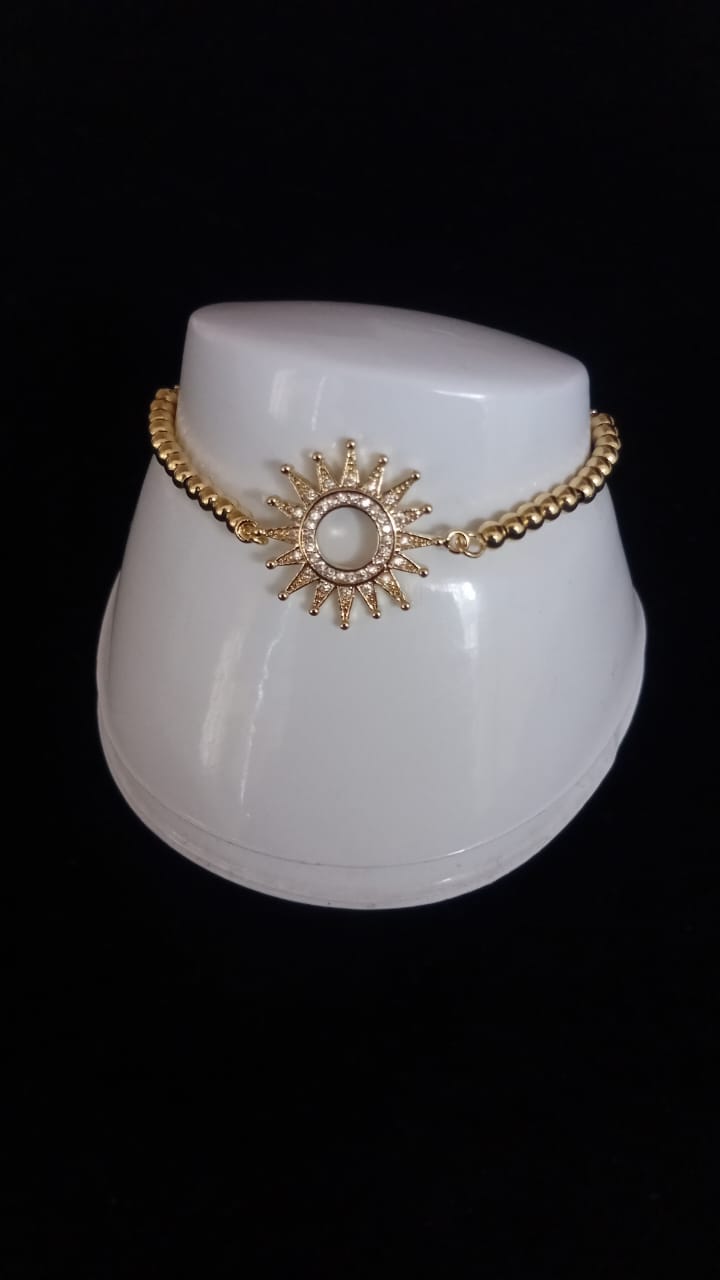 Pulsera ajustable oro laminado