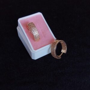 Arracada zirconia oro laminado