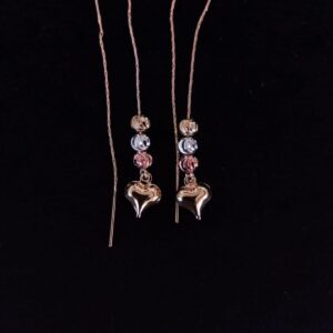 Arete largo oro laminado