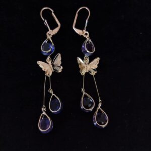 Arete largo oro laminado