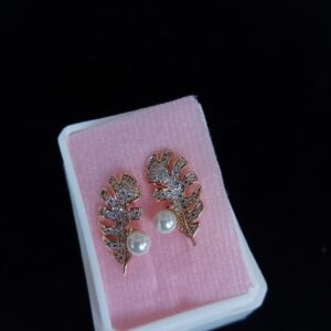 Arete poste mariposa oro laminado