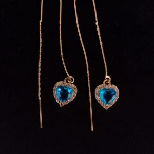 Arete largo oro laminado