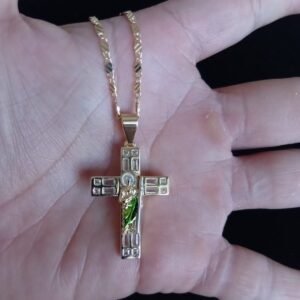 Cruz mediana oro laminado