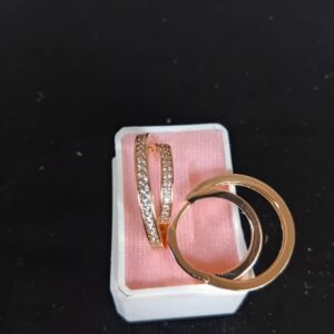 Arracada zirconia oro laminado