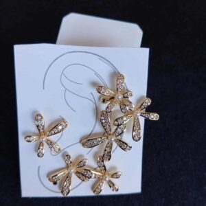 Arete trepador oro laminado