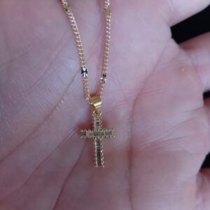 Cruz chica oro laminado