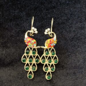 Arete largo oro laminado