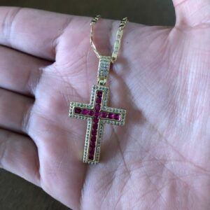 Cruz mediana oro laminado