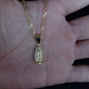 Medalla zirconia oro laminado