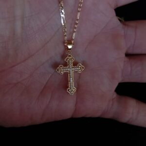 Cruz chica oro laminado
