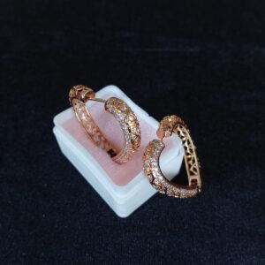 Arracada zirconia oro laminado